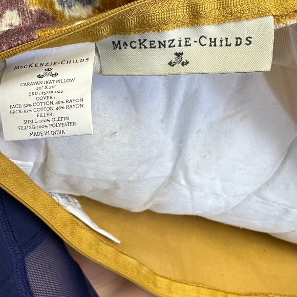 MacKenzie Child's Caravan Ikat Throw Pillow 16x16- set of 2 Indie Boho - Picture 9 of 16